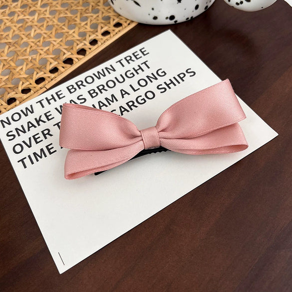 Women's Handmade Cloth Bow Three Dimensional Duckbill Hairpin