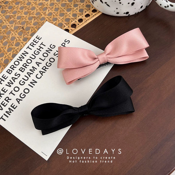 Women's Handmade Cloth Bow Three Dimensional Duckbill Hairpin