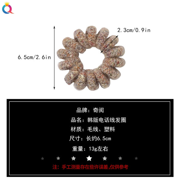 Women's Handmade Cloth Coil Hair Tie Simple Elastic Hair Rope For Everyday Hairstyles