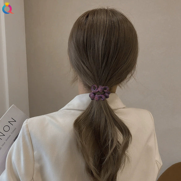 Women's Handmade Cloth Coil Hair Tie Simple Elastic Hair Rope For Everyday Hairstyles