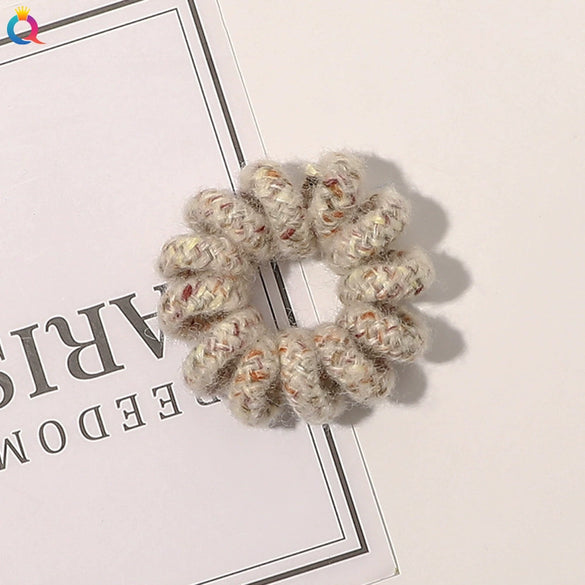 Women's Handmade Cloth Coil Hair Tie Simple Elastic Hair Rope For Everyday Hairstyles