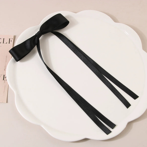 Women's Handmade Cloth Duckbill Hairpin With Polyestercotton Ribbon Bow