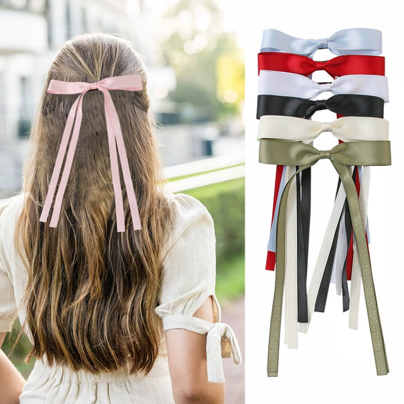 Women's Handmade Cloth Duckbill Hairpin With Polyestercotton Ribbon Bow