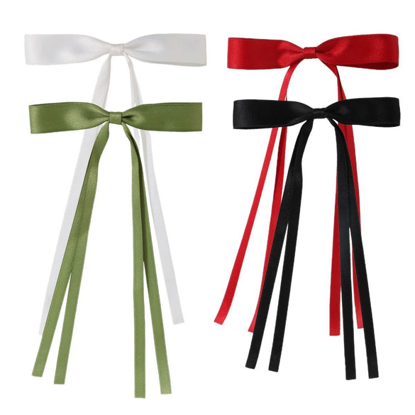 Women's Handmade Cloth Duckbill Hairpin With Polyestercotton Ribbon Bow