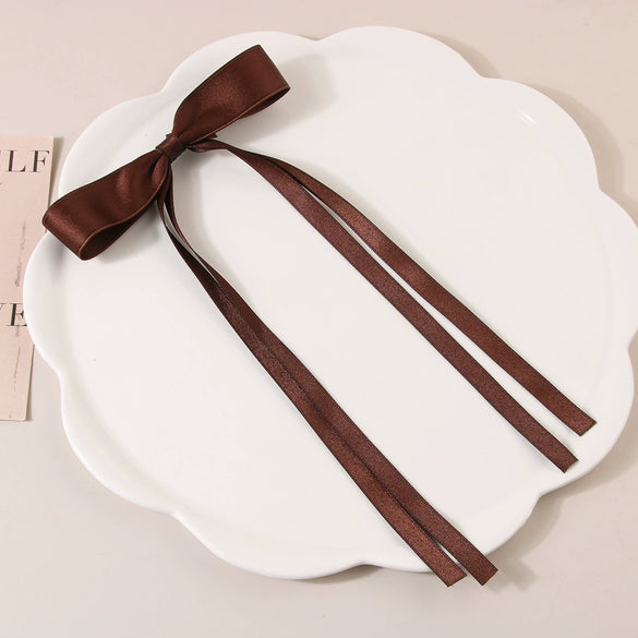 Women's Handmade Cloth Duckbill Hairpin With Polyestercotton Ribbon Bow