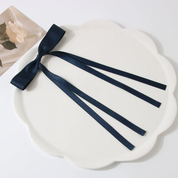 Women's Handmade Cloth Duckbill Hairpin With Polyestercotton Ribbon Bow