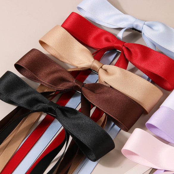 Women's Handmade Cloth Duckbill Hairpin With Polyestercotton Ribbon Bow