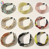 Women's Handmade Cloth Floral Widebrimmed Cross Hairband Hair Accessory With Printing