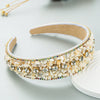 Women's Handmade Cloth Geometric Colorful Broken Turquoise Diamond Wide Edge Headband