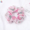 Women's Handmade Cloth Hair Loop With Printed Plant Flowers Design