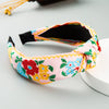 Women's Handmade Cloth Headband With Plant Flower Pattern
