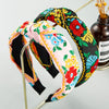 Women's Handmade Cloth Headband With Plant Flower Pattern