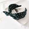 Women's Handmade Cloth Leopard Print Rabbit Ears Knotted Wide Headband Hair Accessories