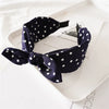 Women's Handmade Cloth Leopard Print Rabbit Ears Knotted Wide Headband Hair Accessories