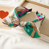 Women's Handmade Cloth Leopard Print Rabbit Ears Knotted Wide Headband Hair Accessories