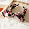 Women's Handmade Cloth Leopard Print Rabbit Ears Knotted Wide Headband Hair Accessories