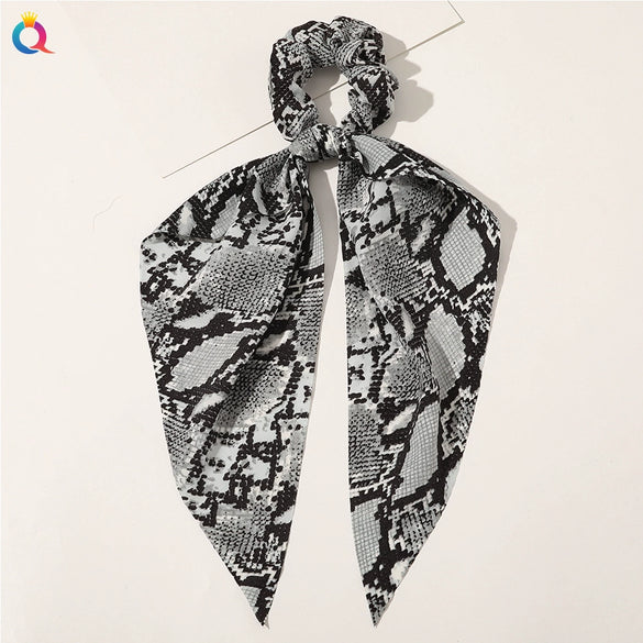 Women's Handmade Cloth Long Streamer Knotted Scarf Hair Tie