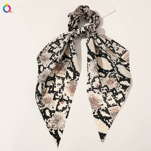 Women's Handmade Cloth Long Streamer Knotted Scarf Hair Tie