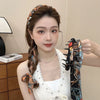 Women's Handmade Cloth Palacestyle Floral Ribbon Toothed Comb Wave High Crown Reversible Retro Headband