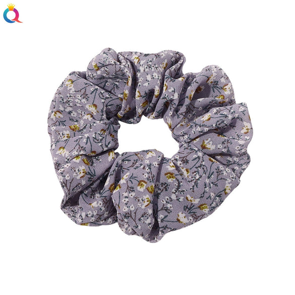 Women's Handmade Cloth Plaid Floral Large Intestine And Ball Hair Rings Hair Accessories