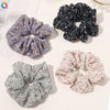 Women's Handmade Cloth Plaid Floral Large Intestine And Ball Hair Rings Hair Accessories