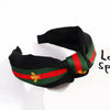 Women's Handmade Cloth Polka Dot Bee Stripe Knotted Widebrimmed Headband Hairband With Side Clip