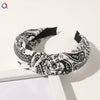 Women's Handmade Cloth Polka Dot Bee Stripe Knotted Widebrimmed Headband Hairband With Side Clip