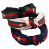 Women's Handmade Cloth Polka Dot Bee Stripe Knotted Widebrimmed Headband Hairband With Side Clip