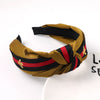 Women's Handmade Cloth Polka Dot Bee Stripe Knotted Widebrimmed Headband Hairband With Side Clip