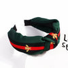 Women's Handmade Cloth Polka Dot Bee Stripe Knotted Widebrimmed Headband Hairband With Side Clip