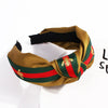 Women's Handmade Cloth Polka Dot Bee Stripe Knotted Widebrimmed Headband Hairband With Side Clip
