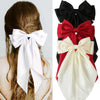 Women's Handmade Cloth Ribbon Bow Spring Clip Hair Accessories