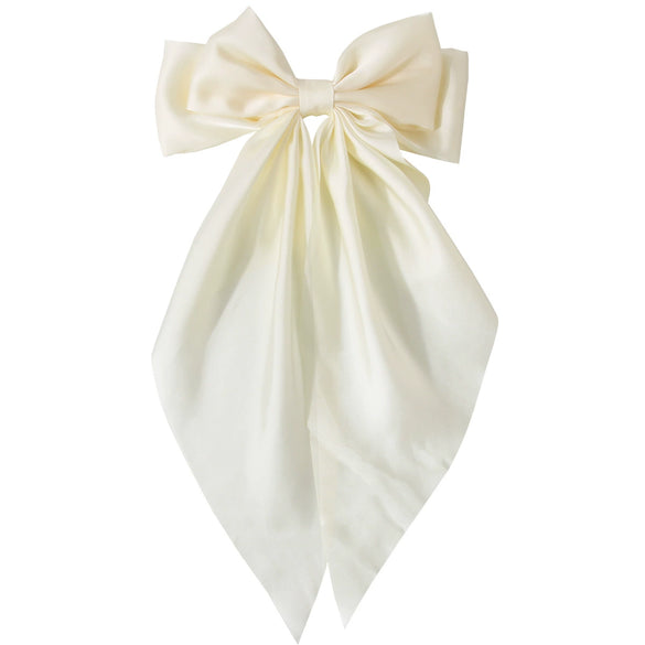 Women's Handmade Cloth Ribbon Bow Spring Clip Hair Accessories