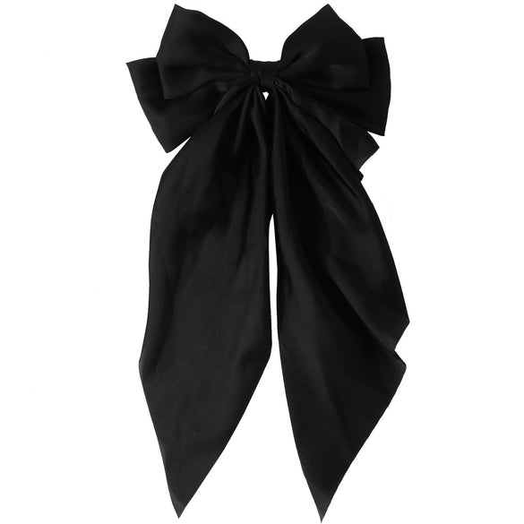 Women's Handmade Cloth Ribbon Bow Spring Clip Hair Accessories