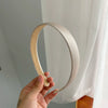 Women’s Handmade Cloth Satin Hairband With Fine Edges Simple Fresh Style Headwear For Makeup And Face Washing