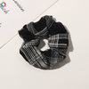Women's Handmade Cloth Scrunchie Hair Tie With Retro Geometric Animal Print Ponytail Hair Accessory