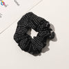 Women's Handmade Cloth Scrunchie Hair Tie With Retro Geometric Animal Print Ponytail Hair Accessory
