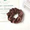 Women's Handmade Cloth Scrunchie Hair Tie With Zipper Detail And Small Dot Stripe Pattern Simple Natural Hair Accessory Wholesale