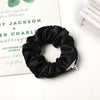 Women's Handmade Cloth Scrunchie Hair Tie With Zipper Detail And Small Dot Stripe Pattern Simple Natural Hair Accessory Wholesale
