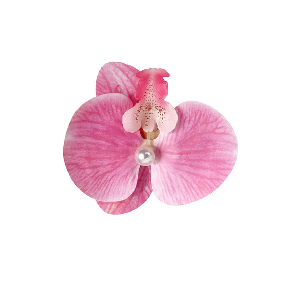 Women's Handmade Cloth Simulated Butterfly Orchid Hair Clip