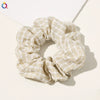 Women's Handmade Cloth Striped Plaid Scrunchie Hair Tie Cute Sweet Hair Accessory For Everyday Styling