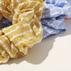Women's Handmade Cloth Striped Plaid Scrunchie Hair Tie Cute Sweet Hair Accessory For Everyday Styling