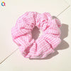 Women's Handmade Cloth Striped Plaid Scrunchie Hair Tie Cute Sweet Hair Accessory For Everyday Styling