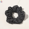 Women's Handmade Cloth Striped Plaid Scrunchie Hair Tie Cute Sweet Hair Accessory For Everyday Styling