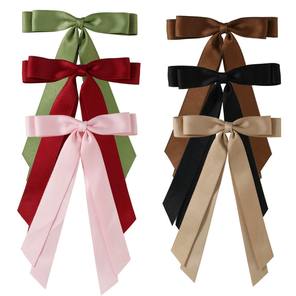 Women's Handmade Cloth Sweet Bow Hairpin Spring Clip Accessories
