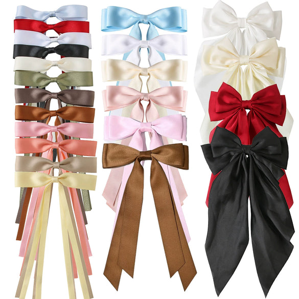 Women's Handmade Cloth Sweet Bow Hairpin Spring Clip Accessories