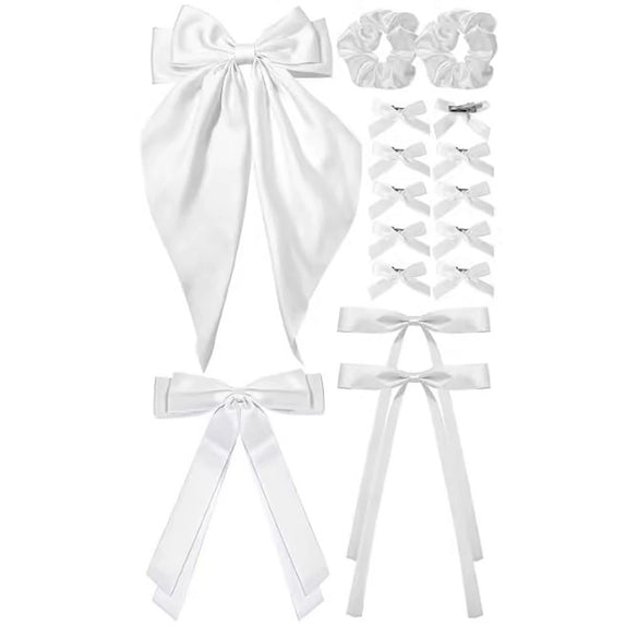 Women's Handmade Cloth Sweet Bow Hairpin Spring Clip Accessories