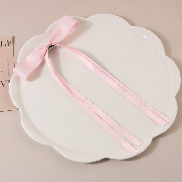 Women's Handmade Cloth Sweet Bow Hairpin Spring Clip Accessories