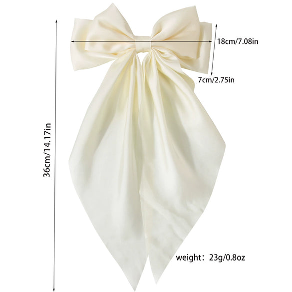 Women's Handmade Cloth Sweet Bow Hairpin Spring Clip Accessories