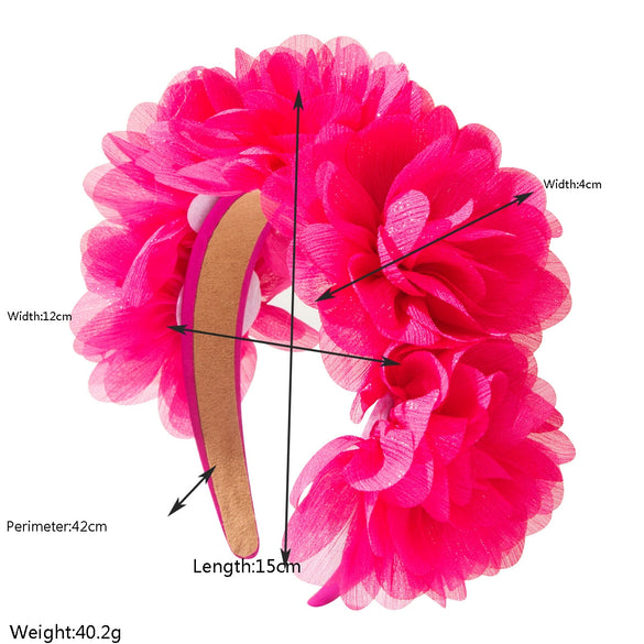 Women's Handmade Cloth Threedimensional Floral Headband Baroque Style